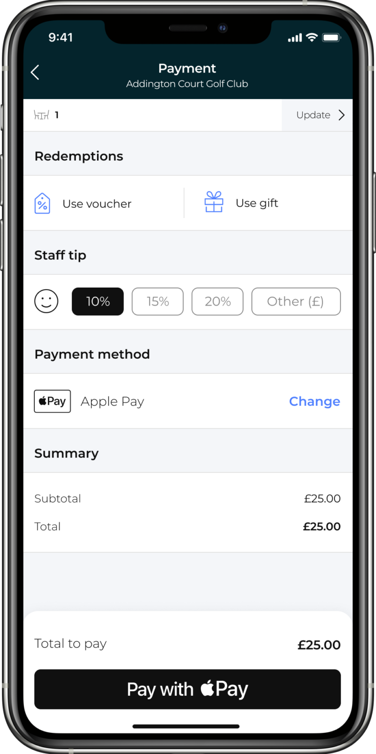 OrderPay golf courses